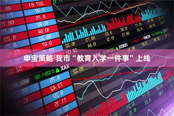 申宝策略 我市“教育入学一件事”上线