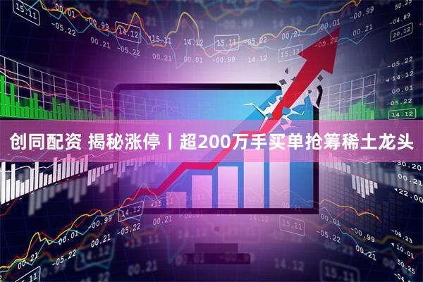 创同配资 揭秘涨停丨超200万手买单抢筹稀土龙头